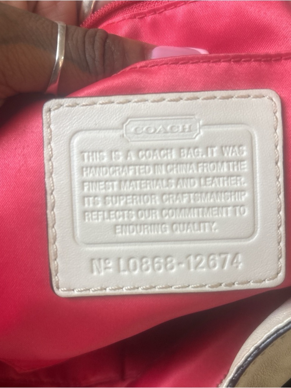 Coach Zoe large Signature Canvas Hobo Bag in Khaki/Chalk - Picture 7 of 7